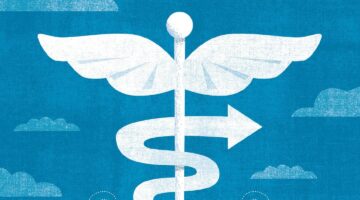 Illustration of medical symbol with wings for Finding True North feature