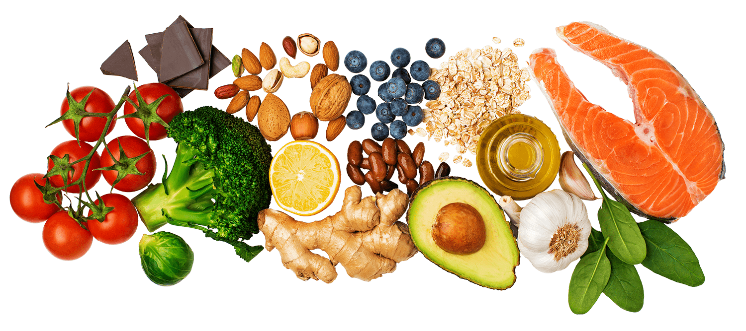 Selection of healthy foods